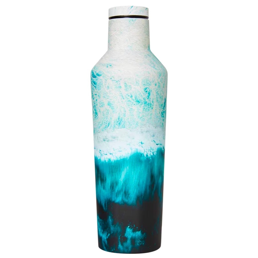 NWT Corkcicle Corey Wilson Big Wave Ocean Insulated Stainless Steel Water Bottle